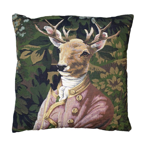 Gobelin Kissen, Baron Hirsch, bordeaux, 45x45cm, Mars &amp; More