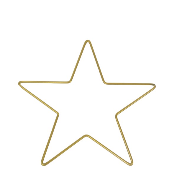 Deko Metallstern zum Basteln, dünner Stern gold, 28cm