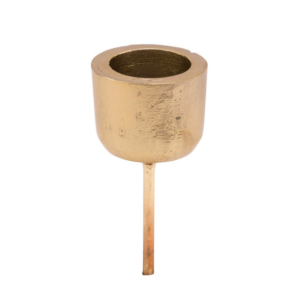 Kerzenhalter/Adventsstecker gold für Stabkerzen 4x11cm Aluminium