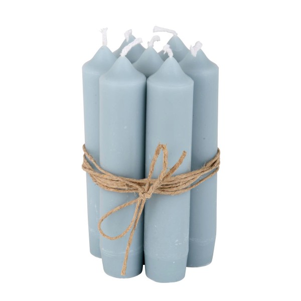 Stabkerzen hellblau Ø2,2cm H11cm 6St./Set Ib Laursen