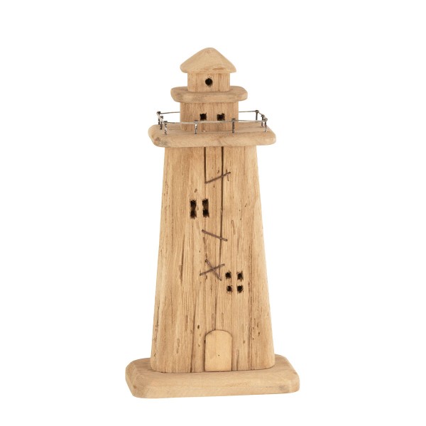 Leuchtturm Holz natur 33cm J-Line