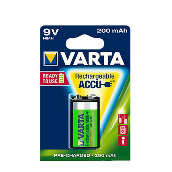 Varta Batterie, Recharge Accu, R2U, 9 Volt Block, 1St. im Blister