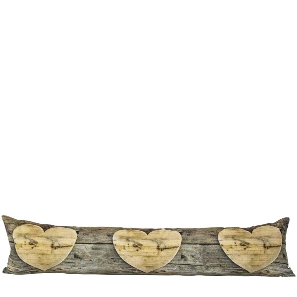 Zugluftstopper Holz Herz 20x90cm Kanevas, Mars &amp; More