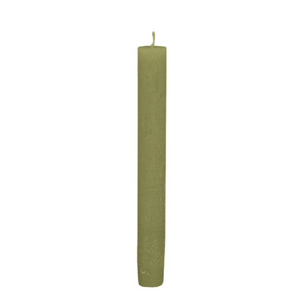 Stabkerze Rustic olive, Wachskerze, 200x24mm, WMG Grünberger