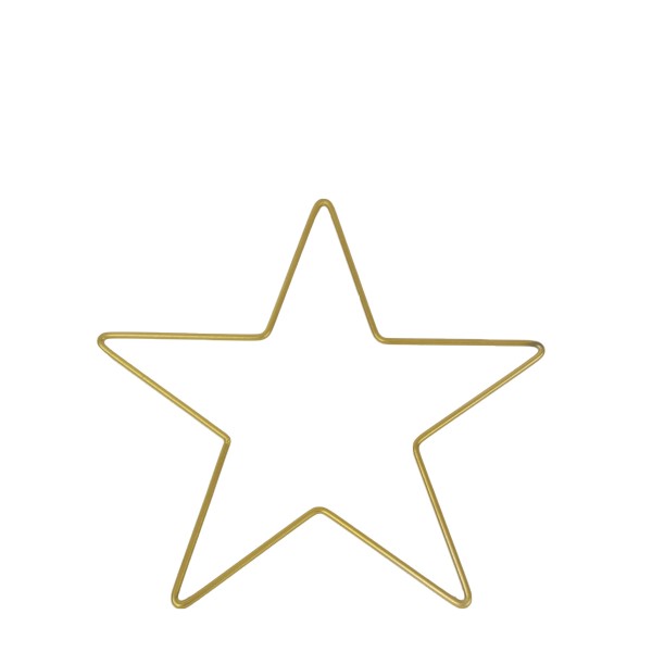 Deko Metallstern zum Basteln, dünner Stern gold, 24cm