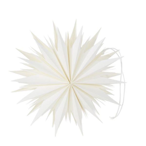 Deko Stern Weihnachten weiß, Papierstern weiß, Ø15cm, Hänger