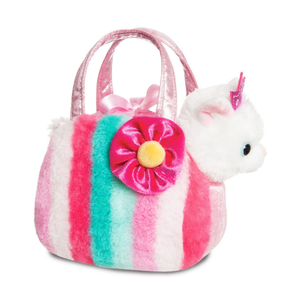 Plüsch Tasche mit Stofftier, Katze Princess, weiß, Fancy Pals, 20cm, Aurora