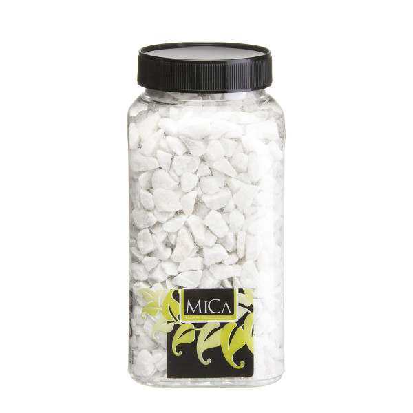 Deko Steine - Marbles, weiß, 650ml, Mica