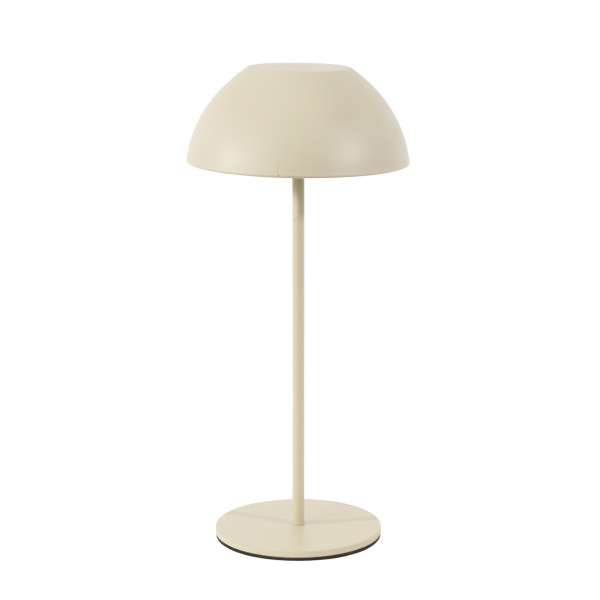 LED Tischlampe Touch leinen, Tischleuchte Pilzform dimmbar, 28cm