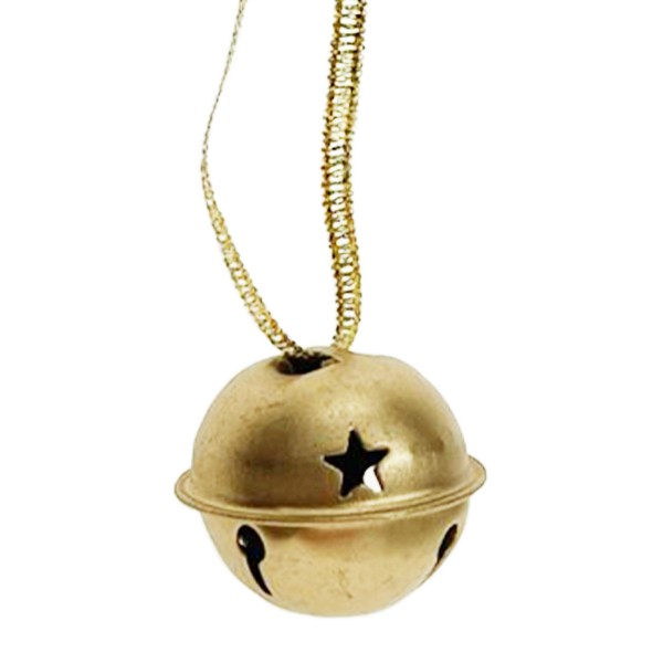 Glocke mit Klang gold Ø2,3cm 6St/Pckg Metall Hänger