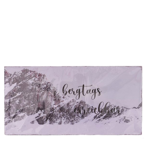 Schild Bergspruch Landschaft Bergtags Metall Boltze