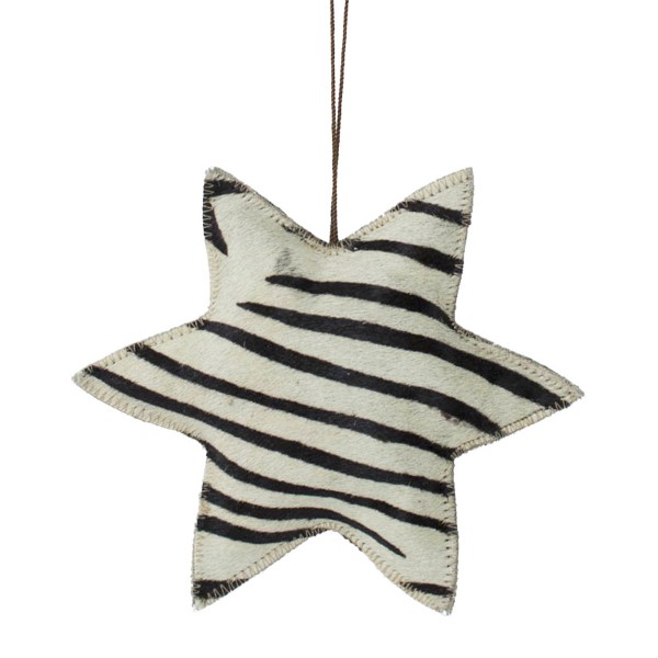Stern Zebra schwarz/weiß 20cm Hänger Mars &amp; More