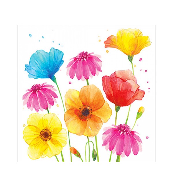 Ambiente Papierservietten Colourful summer flowers Lunch 33x33cm
