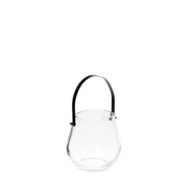 Glas Windlicht mit Henkel, Nicola, 25x15cm, WMG Grünberger